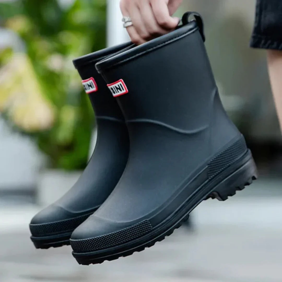 Bottes de pluie semi-hautes et imperméables pour femmes