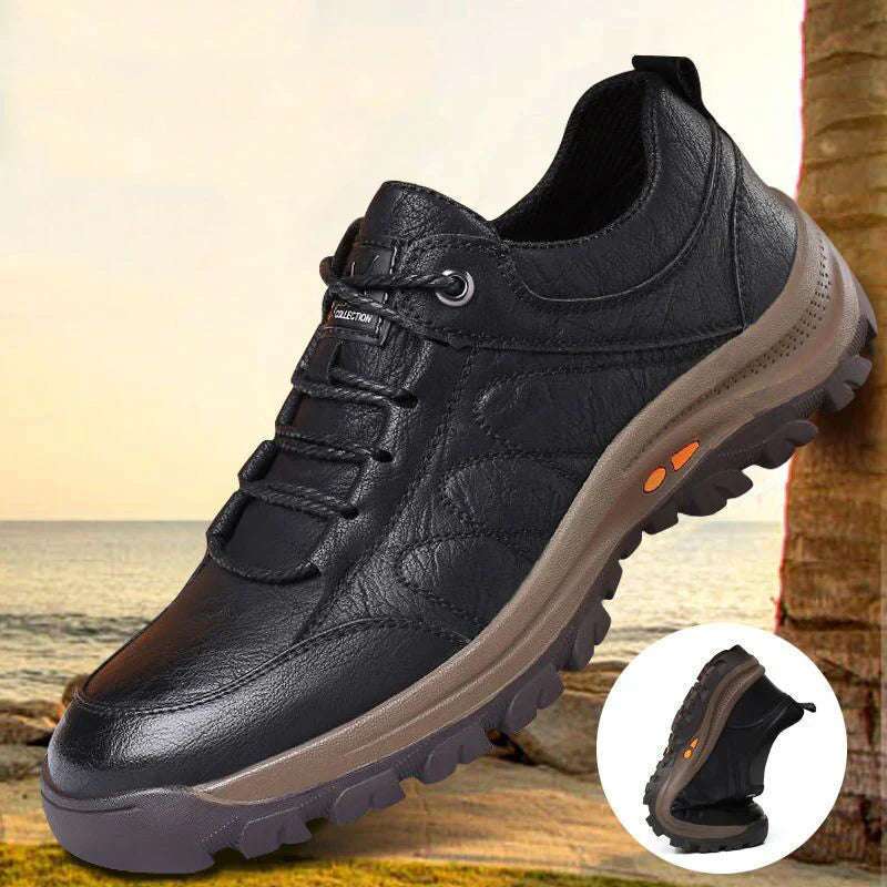 Chaussures orthopédiques en cuir respirant pour hommes