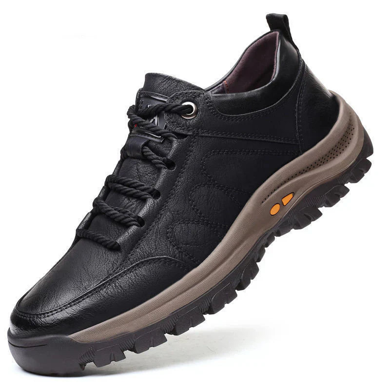 Chaussures orthopédiques en cuir respirant pour hommes