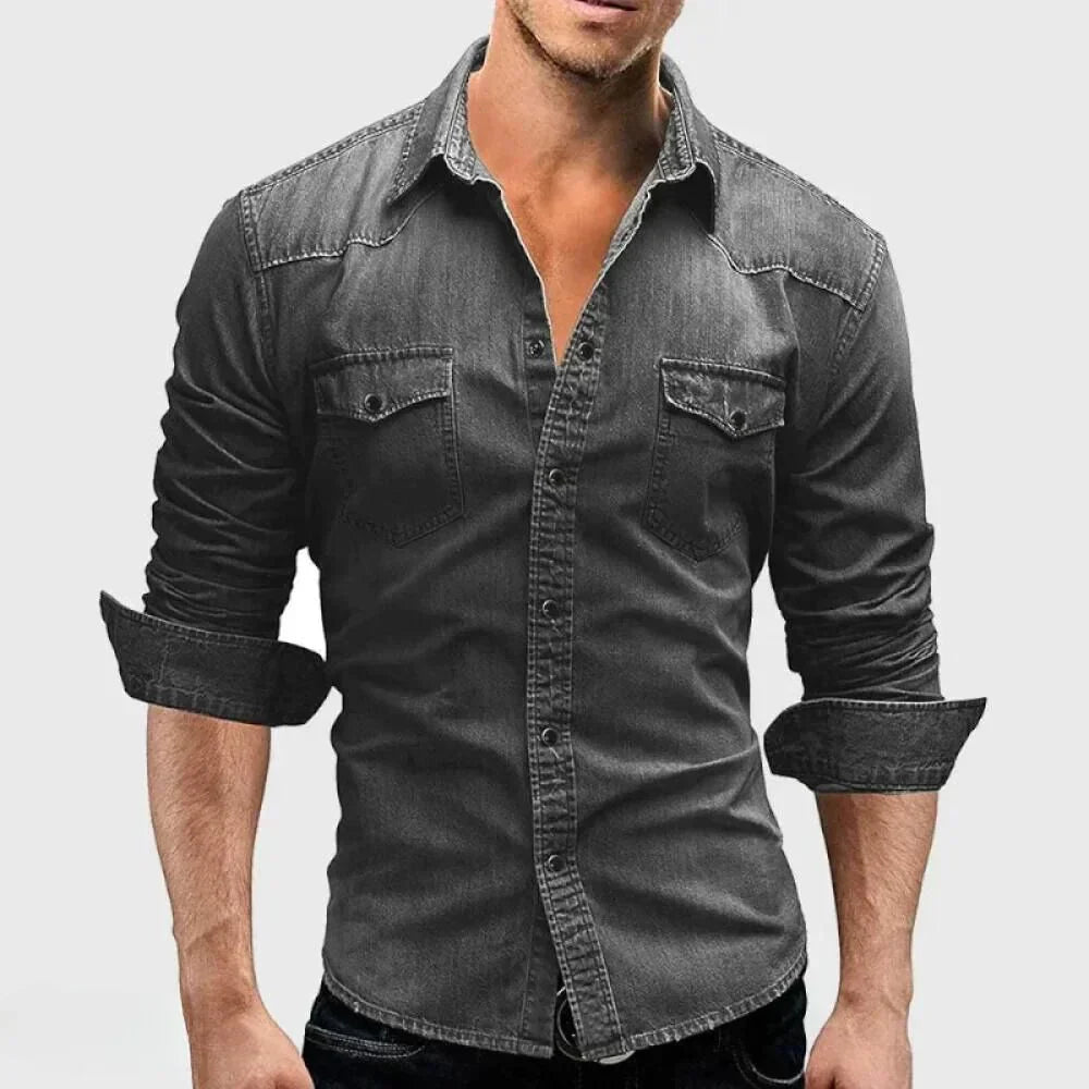 Chemise en jean rétro pour hommes