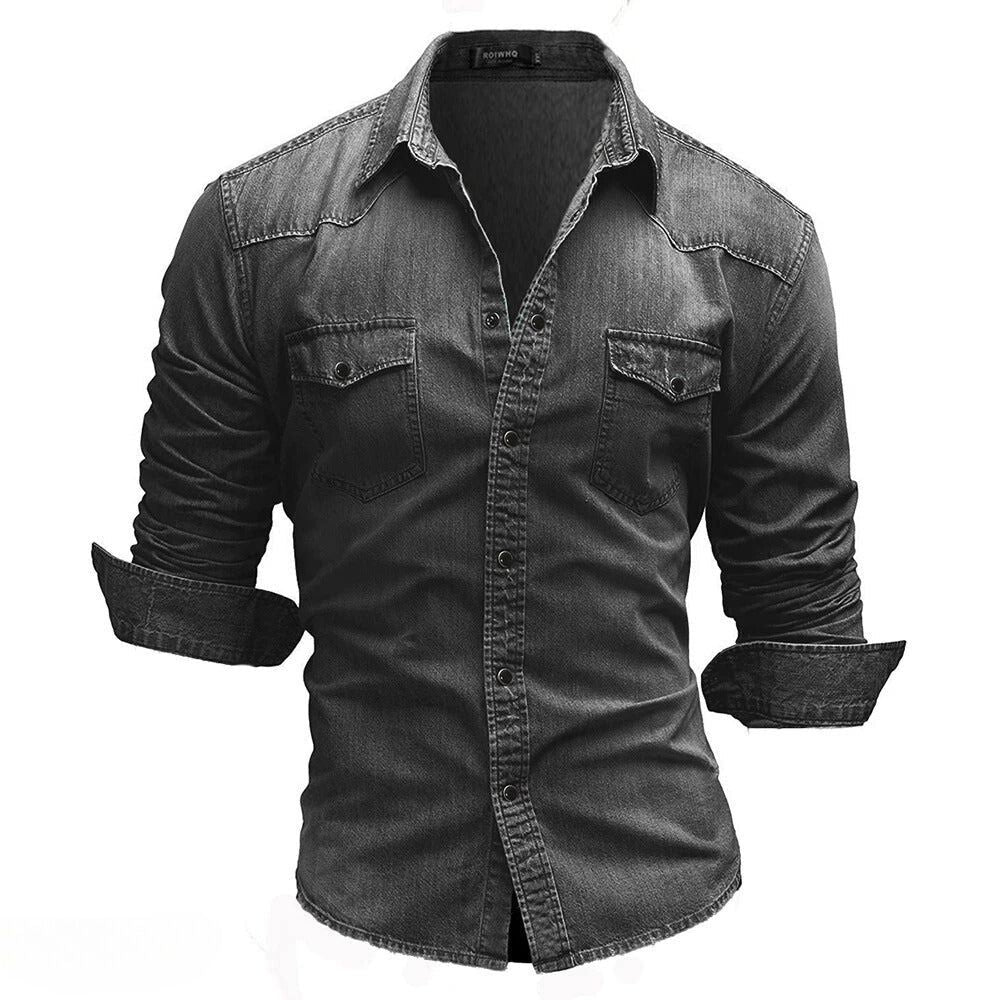 Chemise en jean rétro pour hommes