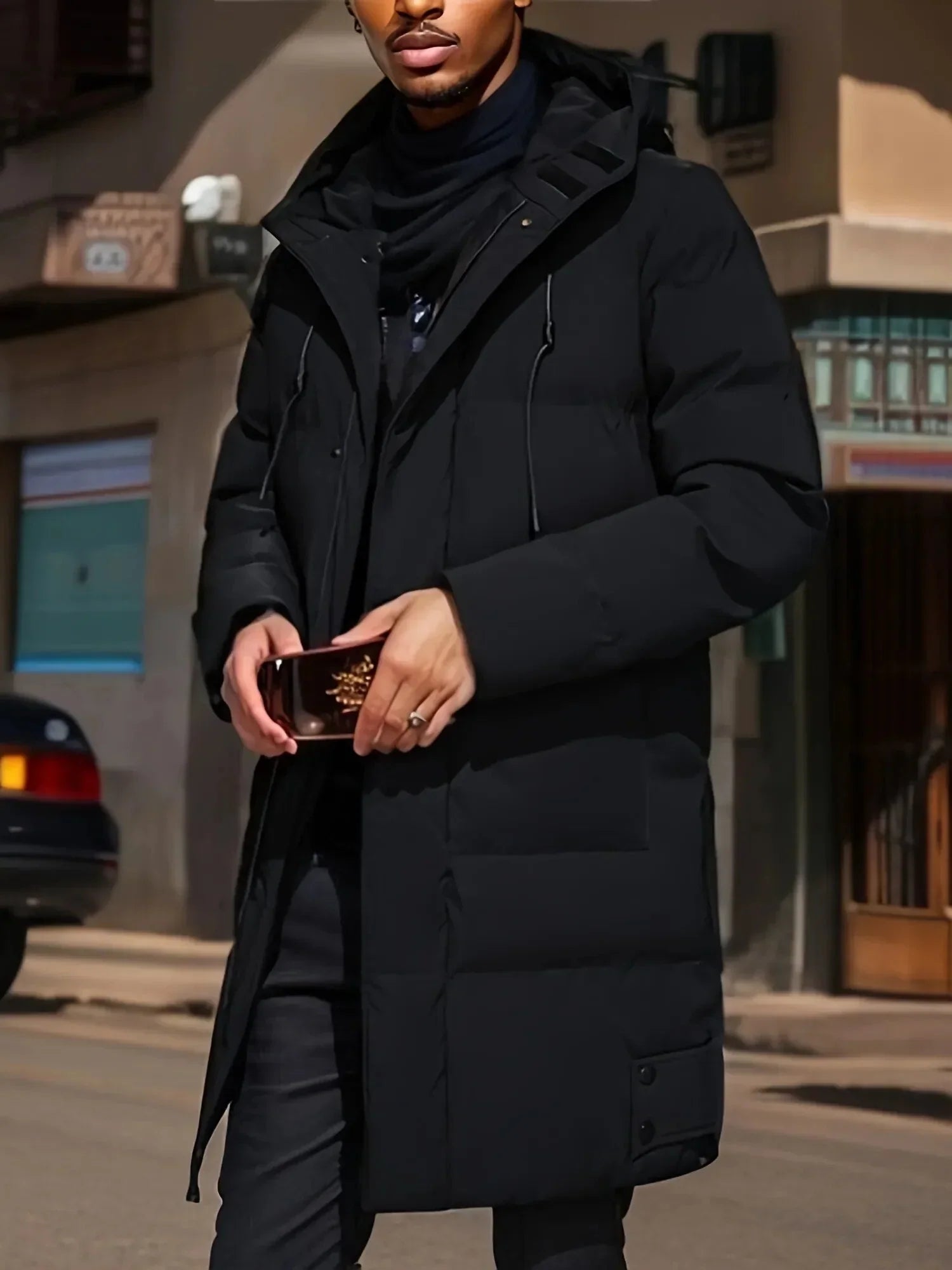 Manteau long d'hiver pour homme