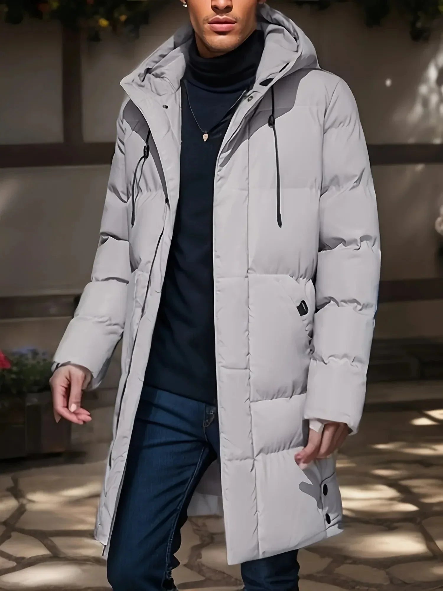 Manteau long d'hiver pour homme