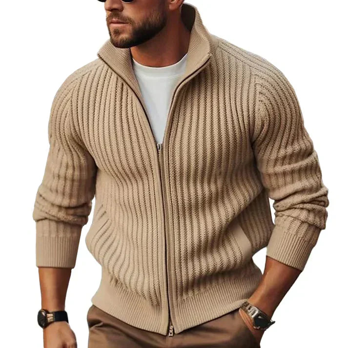 Cardigan en maille de qualité supérieure pour hommes