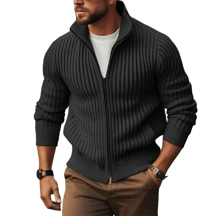 Cardigan en maille de qualité supérieure pour hommes