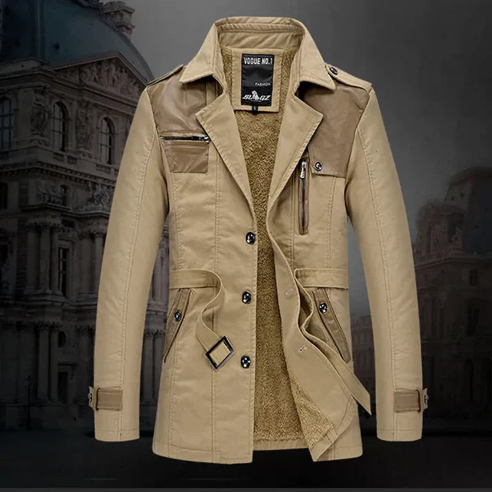 Trench-coat long et isolé pour hommes