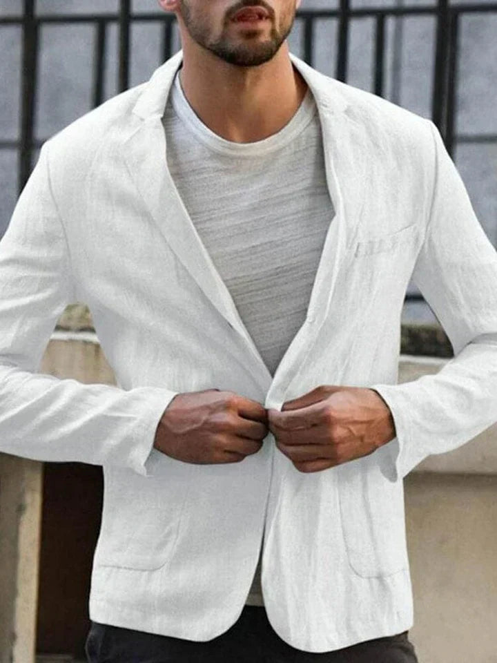 Veste en lin moderne pour l'homme soucieux des tendances