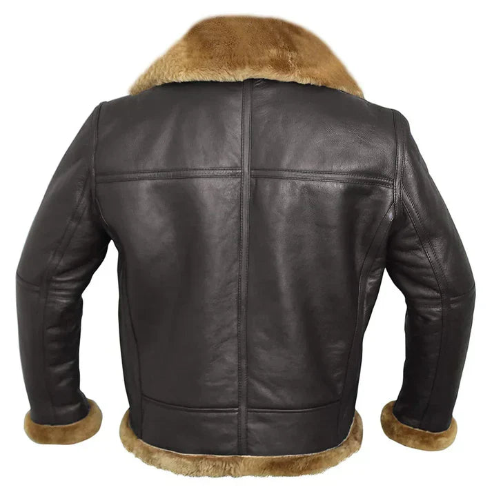 Ginger Blouson bombardier en cuir de mouton véritable