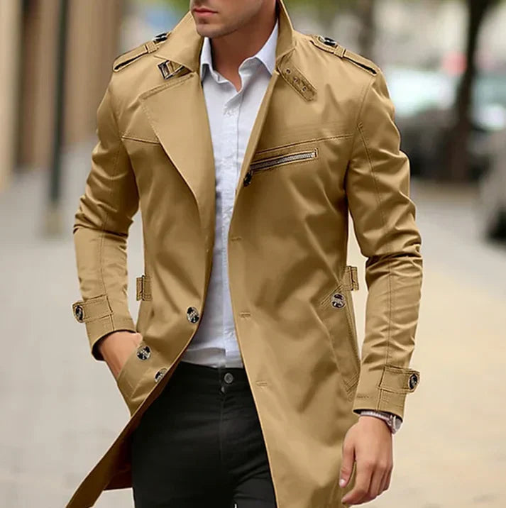 Elégant trench-coat de printemps pour hommes