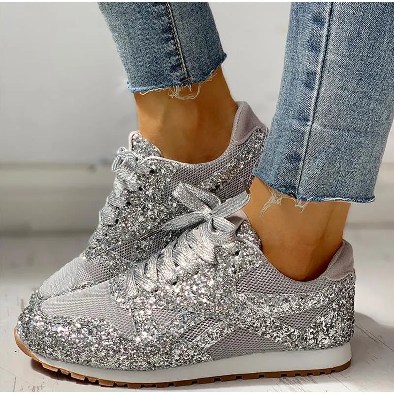 Chaussures de sport à paillettes pour dames