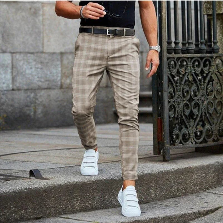 Pantalon à carreaux à la mode pour hommes